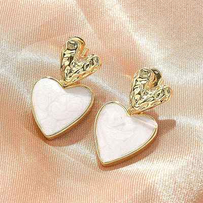 Brass Dangle Stud Earrings EJEW-F359-12G-02-1
