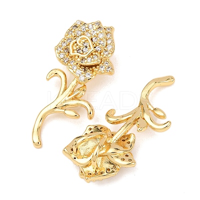 Brass Micro Pave Cubic Zirconia Pendants KK-G543-07G-03-1