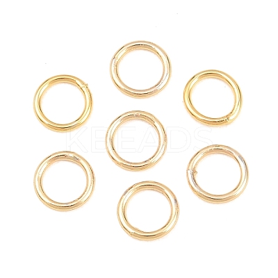 Brass Closed Jump Rings KK-D257-01G-02-1