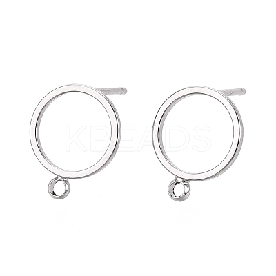 Brass Stud Earring Findings KK-S348-358-P-1