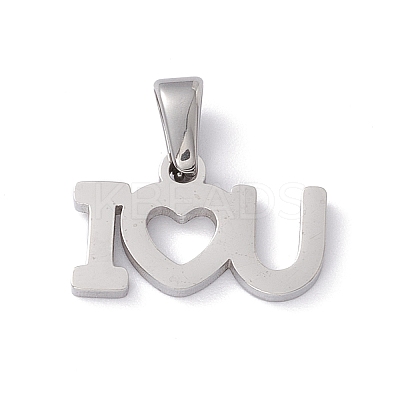 Non-Tarnish Valentine's Day 304 Stainless Steel Charms LS-STAS-G284-11P-1