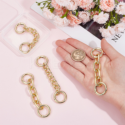 4Pcs 2 Styles Alloy Link Bag Strap Extender FIND-UN0003-10-1