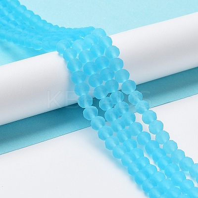 Transparent Glass Beads Strands X1-EGLA-A034-T6mm-MD08-1