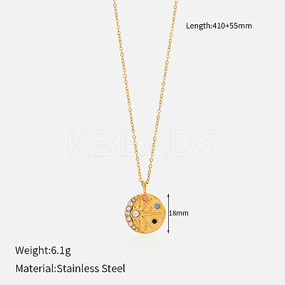 304 Stainless Steel Pendant Necklaces for Women FS-WG3C5F5-15-1
