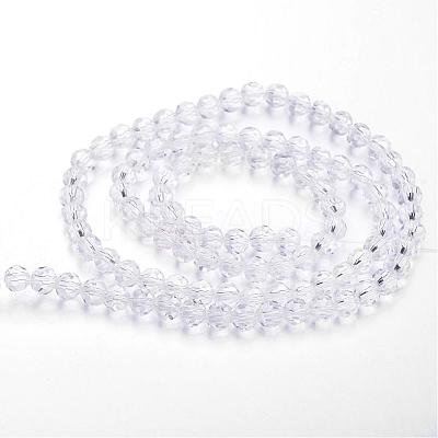 Transparent Glass Bead Strands GLAA-G013-6mm-72-1
