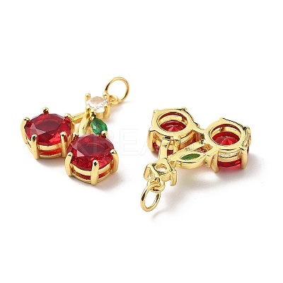 Cherry Brass Micro Pave Cubic Zirconia Pendants KK-L237-021G-01-1