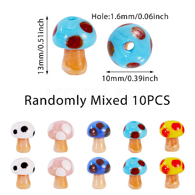 10Pcs Handmade Evil Eye Lampwork Beads LAMP-TA0001-95A-1