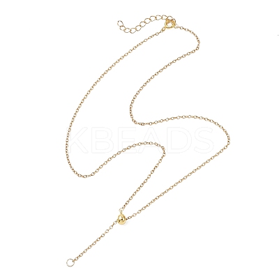 Adjustable 2MM 304 Stainless Steel Cable Chain Lariat Necklace Makings NJEW-JN05859-1