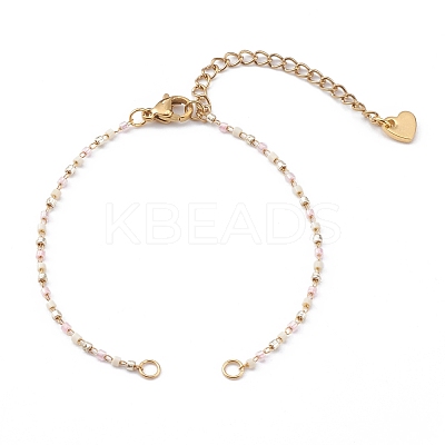 Glass Seed Beaded Link Bracelet Making AJEW-JB00921-01-1