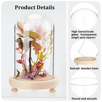 Glass Dome Cover AJEW-WH0312-39-1