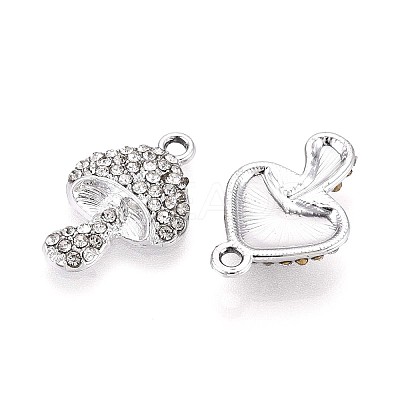Rack Plating Alloy Rhinestone Pendants PALLOY-T091-26M-P-1