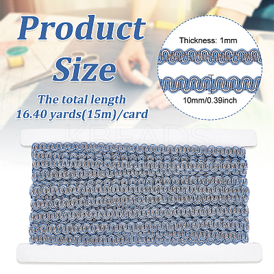 Braided Polyester Lace Trim OCOR-WH0079-23C-1