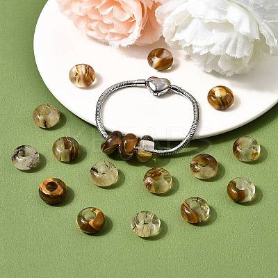 Watermelon Stone Glass European Large Hole Beads X-G-Q442-04-1