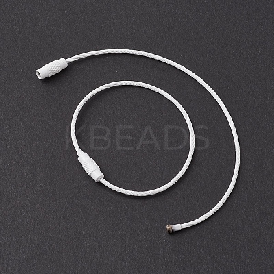 Spray Painted 201 Stainless Steel Wire Cable Keychains BJEW-YW0001-10B-1