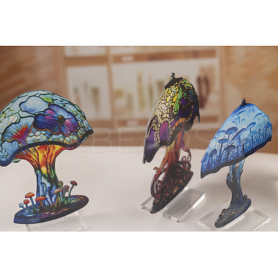 Double-sided Painted Flat Acrylic Mushroom Ornament PW-WG283BE-02-1