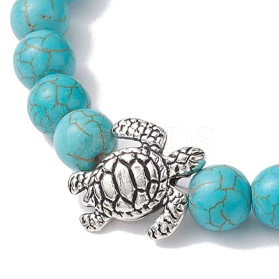 Natural & Synthetic Mixed Gemstone Stretch Bracelets for Women BJEW-JB10087-1