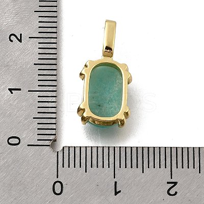 Natural Amazonite Faceted Oval Pendants KK-F899-03B-G-1