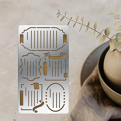 4Pcs 4 Style 304 Stainless Steel Cutting Dies Stencils DIY-BC0003-57-1