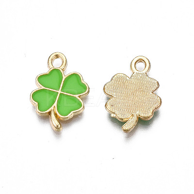 Rack Plating Alloy Enamel Pendants X-ENAM-N055-088-02LG-1
