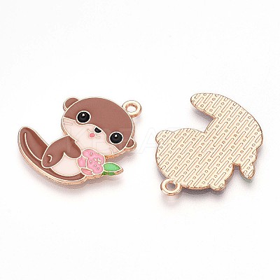 Alloy Enamel Pendants ENAM-T022-02E-02-1