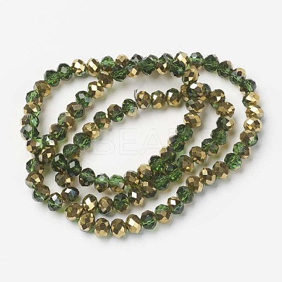 Electroplate Transparent Glass Beads Strands EGLA-A034-T2mm-O08-1