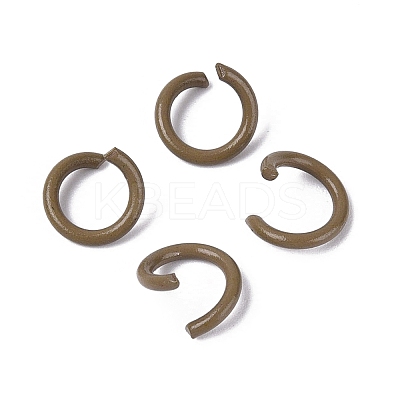 Spray Painted Iron Open Jump Rings IFIN-T017-04B-04-1
