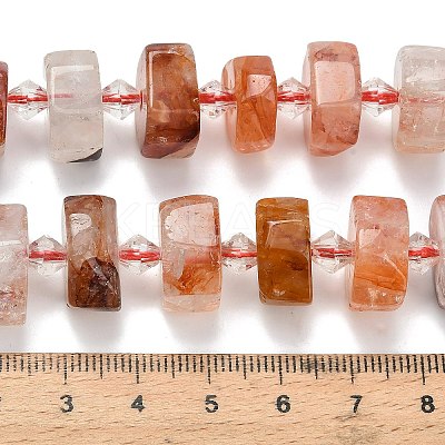 Natural Ferruginous Quartz Beads Strands G-L642-H12-7x14mm-1