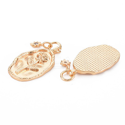 Brass Crystal Rhinestone Pendants LS-X-KK-S364-215-1