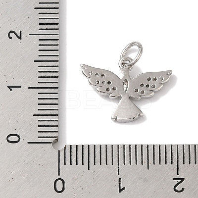 Rack Plating Brass & Cubic Zirconia Pendants KK-L216-052P-1
