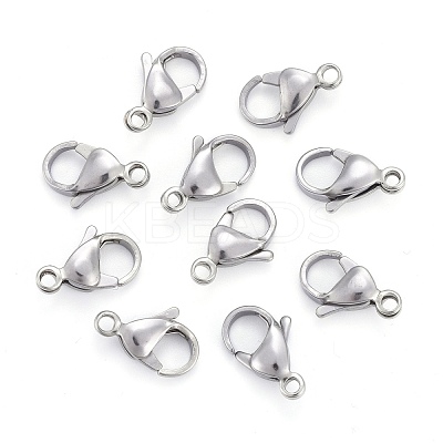 Tarnish Resistant 304 Stainless Steel Lobster Claw Clasps X-STAS-F182-01P-A-1