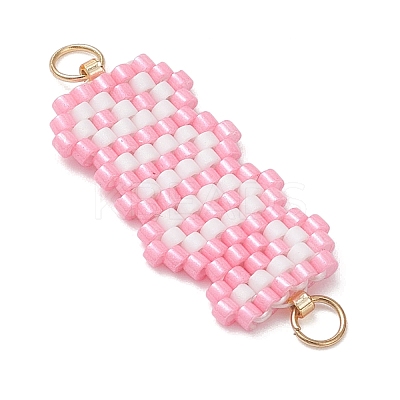 MIYUKI Delica Glass Seed Beaded Connector Charms PALLOY-MZ01025-1