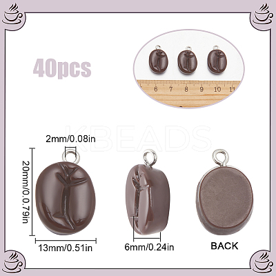 40Pcs Imitation Food Resin Pendants RESI-SC0003-45-1