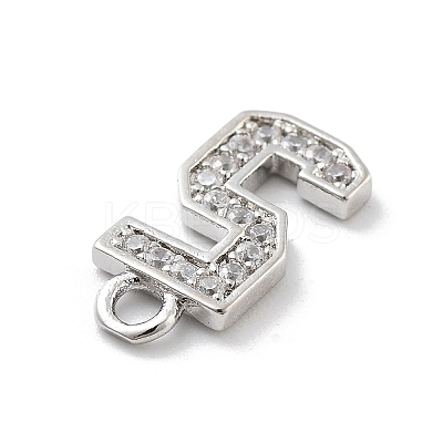 Brass Micro Pave Clear Cubic Zirconia Pendants LS-ZIRC-I067-02F-1
