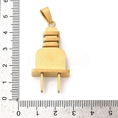 PVD Vacuum Plating 304 Stainless Steel Pendants STAS-L081-041G-1-1