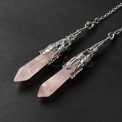 Mixed Gemstone/Glass Dowsing Pendulum Big Pendants G-H285-06P-1