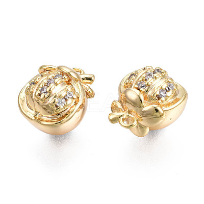 Brass Micro Pave Cubic Zirconia Charms KK-N231-239-1