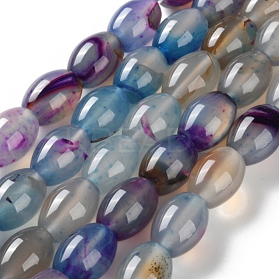 Natural Agate(Dyed & Heated) Beads Strands G-M446-D01-01B-1