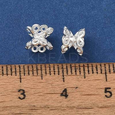 Rack Plating Flower Brass Beads KK-F873-26S-1