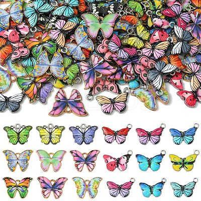 40Pcs Alloy Enamel Pendants ENAM-YW0005-25A-1