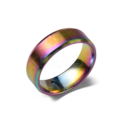 201 Stainless Steel Wide Band Finger Rings for Women Men RJEW-WH0009-13H-M-1