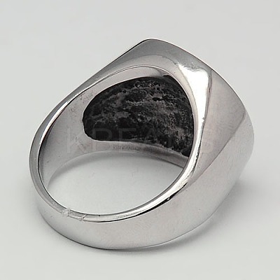 Tarnish Resistant Unique Men's Wide 304 Stainless Steel Finger Rings RJEW-F006-032-1