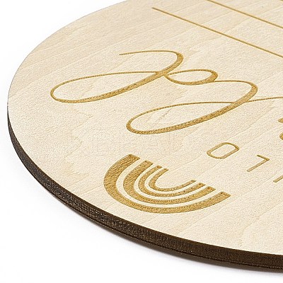 Wooden Hello World Baby Photo Props WOOD-D023-07-1