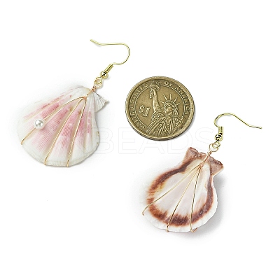 4 Pairs Brass Dangle Earrings EJEW-TA00605-1