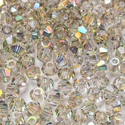 Full Rainbow Plated Transparent Electroplate Glass Beads EGLA-M030-02A-FR01-1