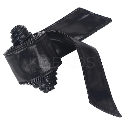 Bowknot PU Leather Wrap Around Waist Bands AJEW-WH20033-042A-1