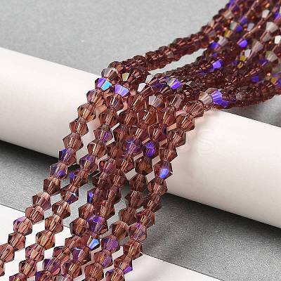 Transparent Electroplate Glass Beads Strands LS-GLAA-F029-3mm-D05-1