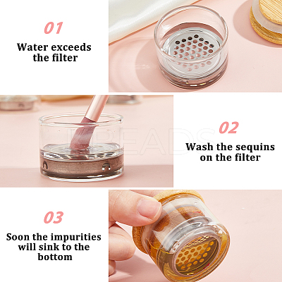 Glass Nail Dish Cup TOOL-WH0059-030-1