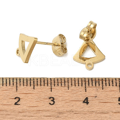 Ion Plating(IP) 304 Stainless Steel Stud Earring Findings STAS-I206-21G-1