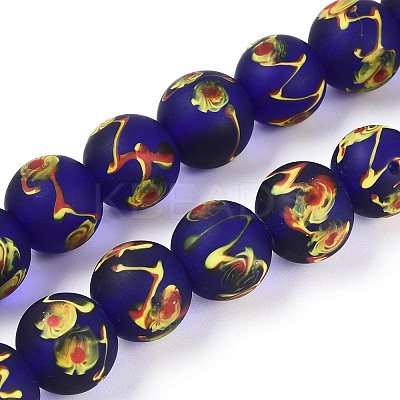 Handmade Lampwork Beads Strands LAMP-N028-05H-1