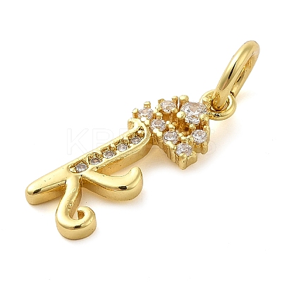 Brass Micro Pave Cubic Zirconia Pendants KK-M273-01G-K-1